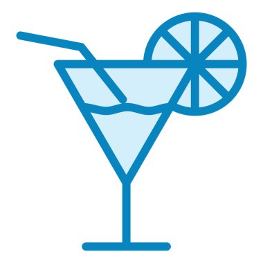 Kokteyl ikonu vektör illüstrasyonu 