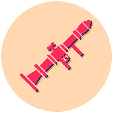 Roket. Web simgesi basit illüstrasyon