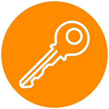 Anahtar vektör glif simgesi