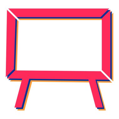 Beyaz arkaplanda kırmızı kurdeleli boş ilan panosu ve metin