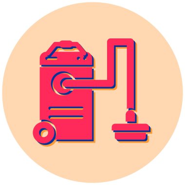 Bir elektrik süpürgesinin vektör illüstrasyonu