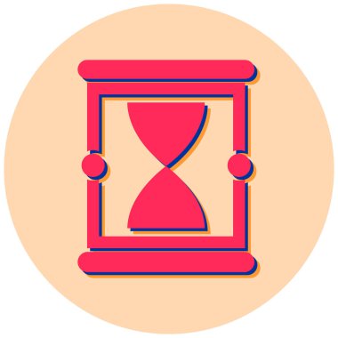 kum saati düz vektör simgesi