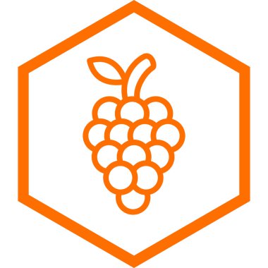 üzüm ikonu vektör illüstrasyonu