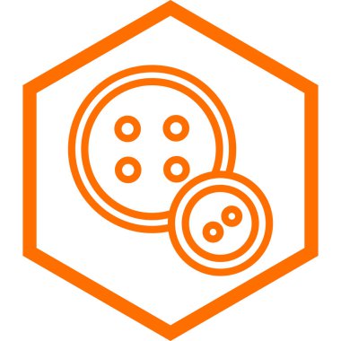 Turuncu ve siyah çizgi simgesinin çizimi