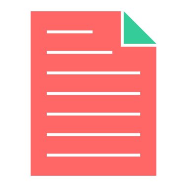 Belge. Web simgesi basit illüstrasyon