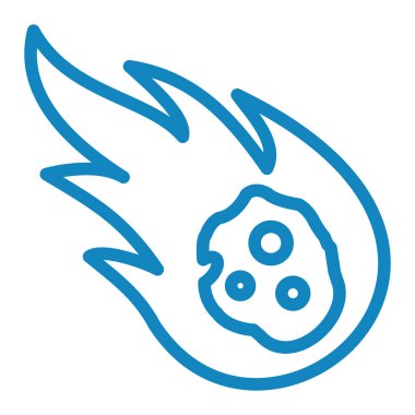 Kuyruklu yıldız. Web simgesi basit illüstrasyon