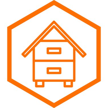 Bir depo simgesinin vektör illüstrasyonu