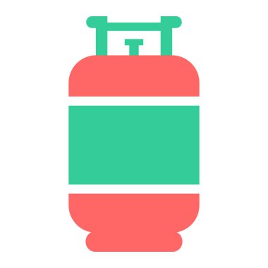 gaz şişesi simgesi, vektör illüstrasyonu basit tasarım 