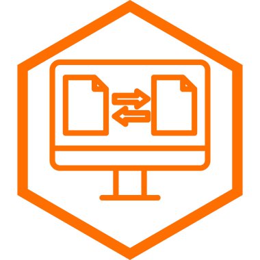 veri aktarım simgesi, vektör illüstrasyonu