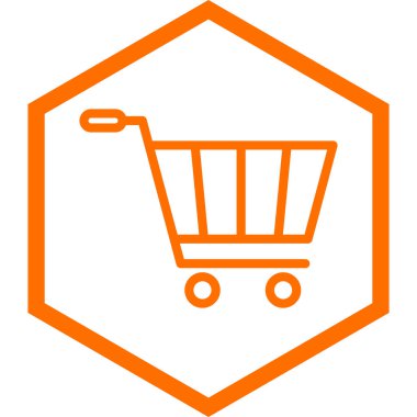 Turuncu alışveriş sepeti simgesini