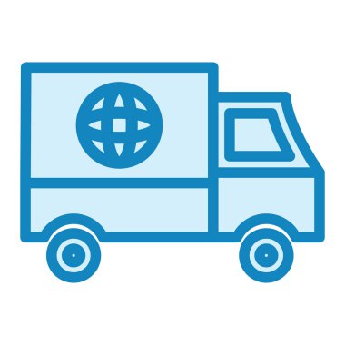 Global Teslimat. Basit illüstrasyon