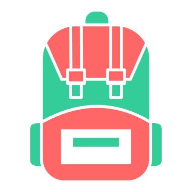 Sırt çantası. Web simgesi basit illüstrasyon