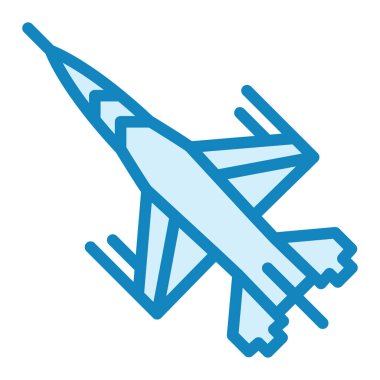 Fighter Jet modern ikon vektör çizimi 