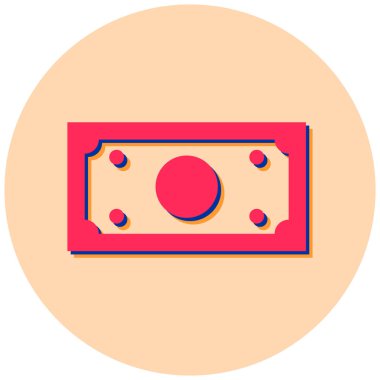 Para için. Web simgesi basit illüstrasyon