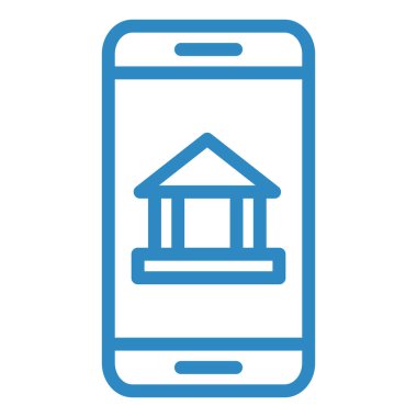mobil bankacılık simgesi, vektör illüstrasyonu