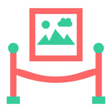 çadır düz vektör simgesi