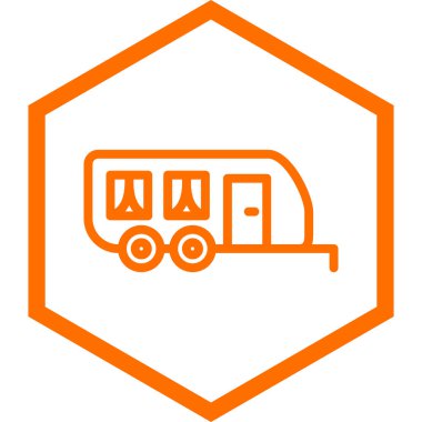 Kamyon Simgesi Moda Biçiminde İzole Arkaplan