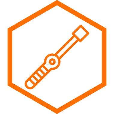 İngiliz anahtarı simgesi. Web için basit yapı aracı vektör simgeleri illüstrasyonu