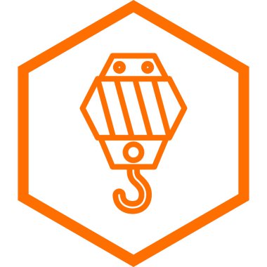 Vinç kancası ikonu. vektör illüstrasyonu