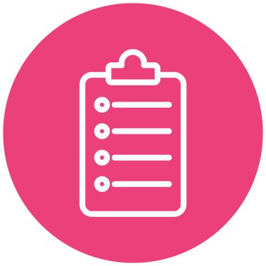 Kontrol listesi. Web simgesi basit illüstrasyon