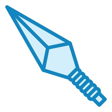 Kunai modern simge vektör illüstrasyonu  