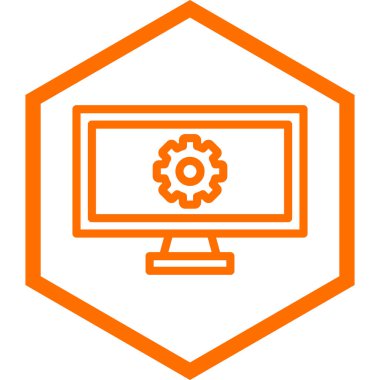 bilgisayar vektör simgesi modern illüstrasyon