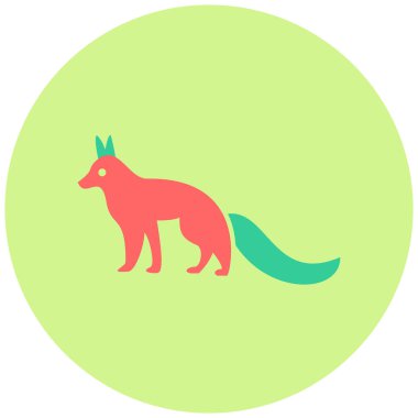 Tilki simgesinin vektör illüstrasyonu