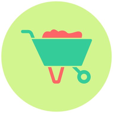 El arabası. Web simgesi basit illüstrasyon