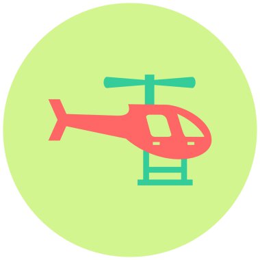 Helikopter. Web simgesi basit illüstrasyon