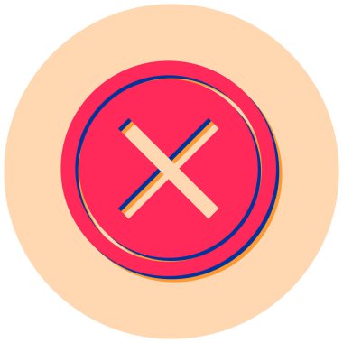 İptal et. Web simgesi basit illüstrasyon