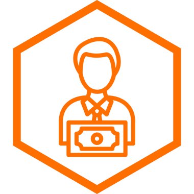 İş adamı simgesinin vektör illüstrasyonu