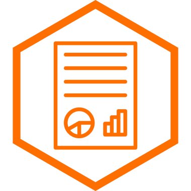 Rapor ver. Web simgesi basit illüstrasyon