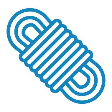 Tek bir mavi ve beyaz çizgi simgesinin vektör çizimi