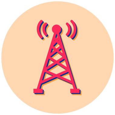 Anten. Web simgesi basit illüstrasyon