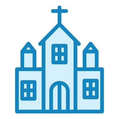 Kiliseye. Web simgesi basit illüstrasyon 