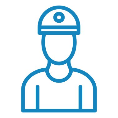 Bir itfaiyeci simgesinin vektör çizimi