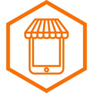 Cep telefonu simgesi, vektör illüstrasyonu