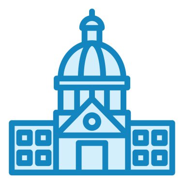 Capitol modern simge vektör illüstrasyonu  