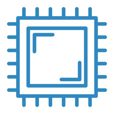 İşlemci. Web simgesi basit illüstrasyon