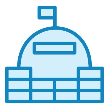 Sığınak. Web simgesi basit illüstrasyon 