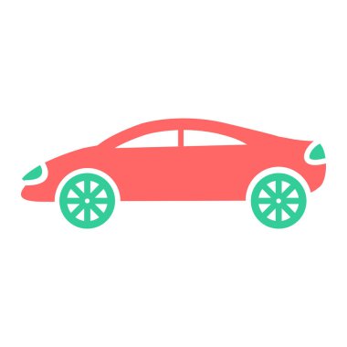 Araba ikonu. Web tasarımı için oyuncak araç vektör simgelerinin basit çizimi