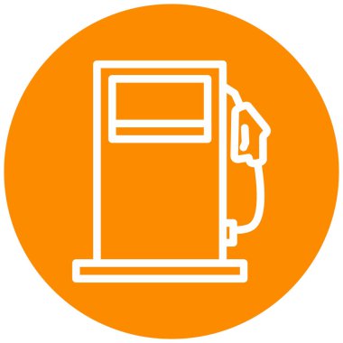 Benzin istasyonu ikonu. vektör illüstrasyonu