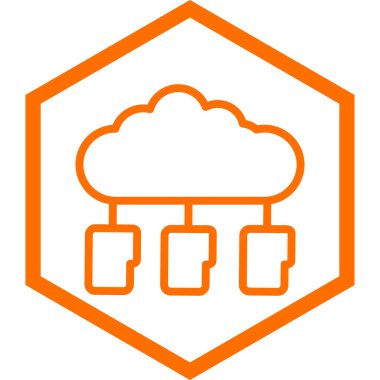 Bulut deposu. Web simgesi