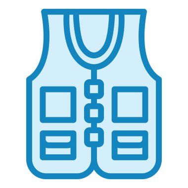 Balıkçı Yeleği Modern ikon vektör çizimi 