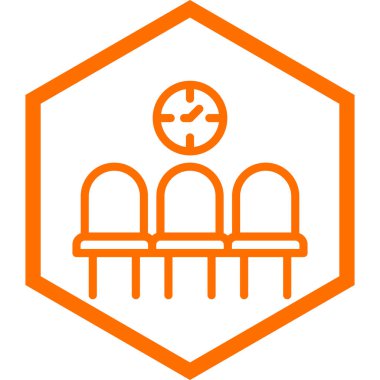 Bir otel simgesinin vektör illüstrasyonu