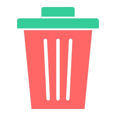 Çöp. Web simgesi basit illüstrasyon