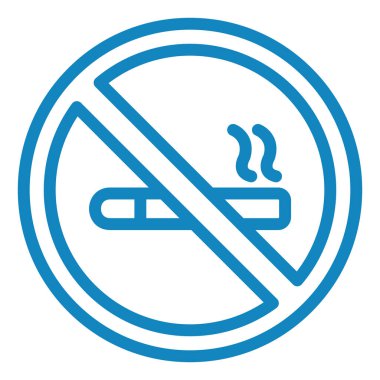 Dumanlı ikon vektör illüstrasyonu yok