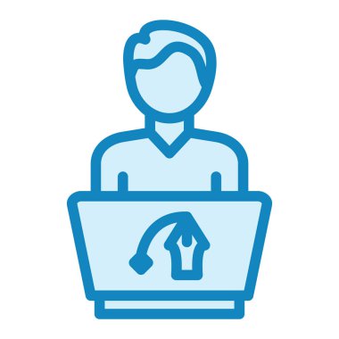 Tasarımcı simgesi. Basit tasarım