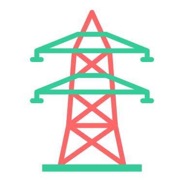 Güç kulesi simgesi. vektör illüstrasyonu