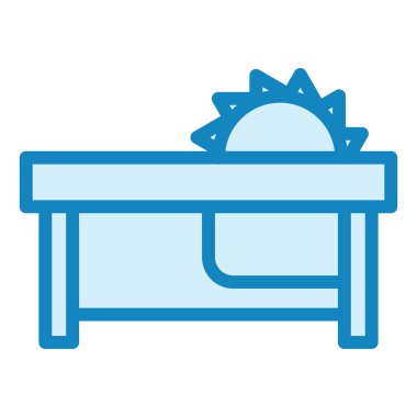 Testere Masası. Web simgesi basit illüstrasyon